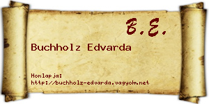 Buchholz Edvarda névjegykártya